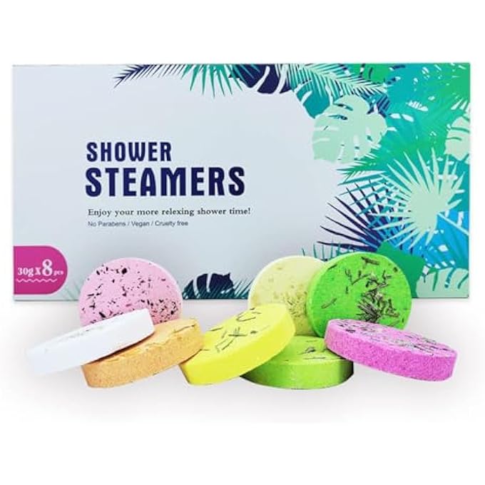 TYCA Shower Steamers, 8PCS Natural Aromatherapy Shower Steamers, Vaporizing Steam Spa Experience, Shower Bombs with Essential Oils for Relaxation, Enjoy Spa at Home - Family Pack, Gift for Men and Women - Image 1
